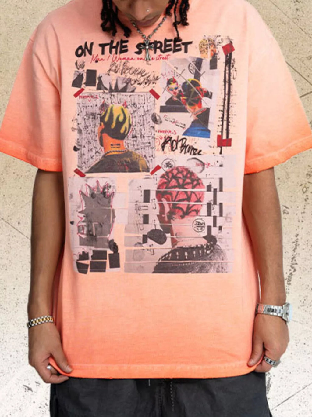 Men's Graphic Round Neck Streetwear T-Shirt