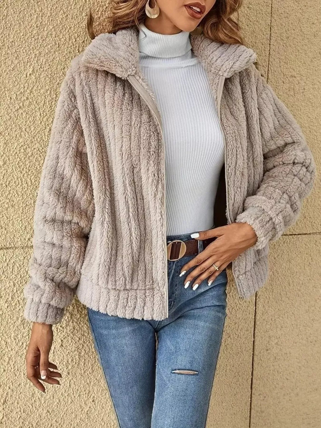 Fleece Zip-Up Outerwear