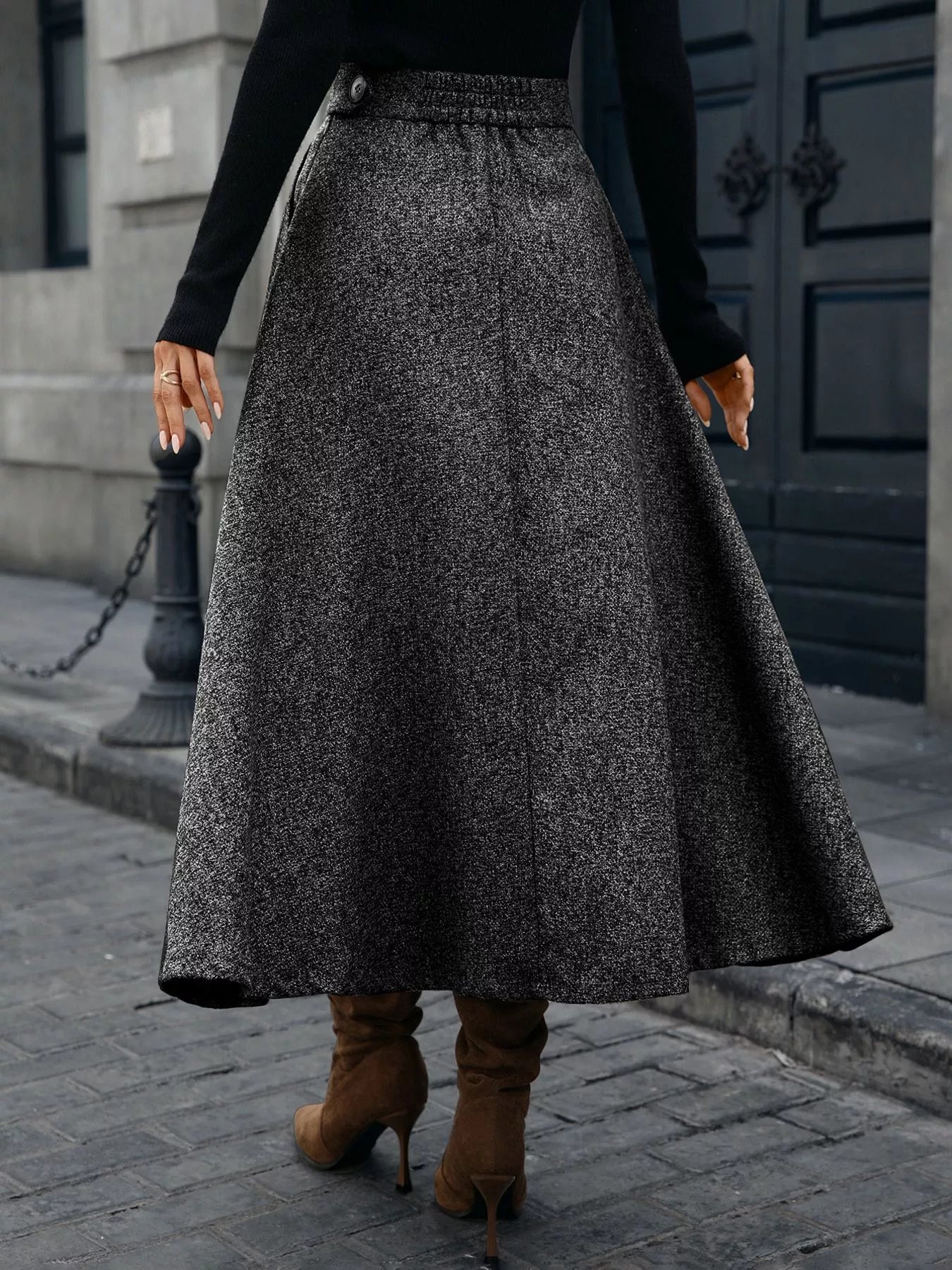 A-Line Midi Skirt