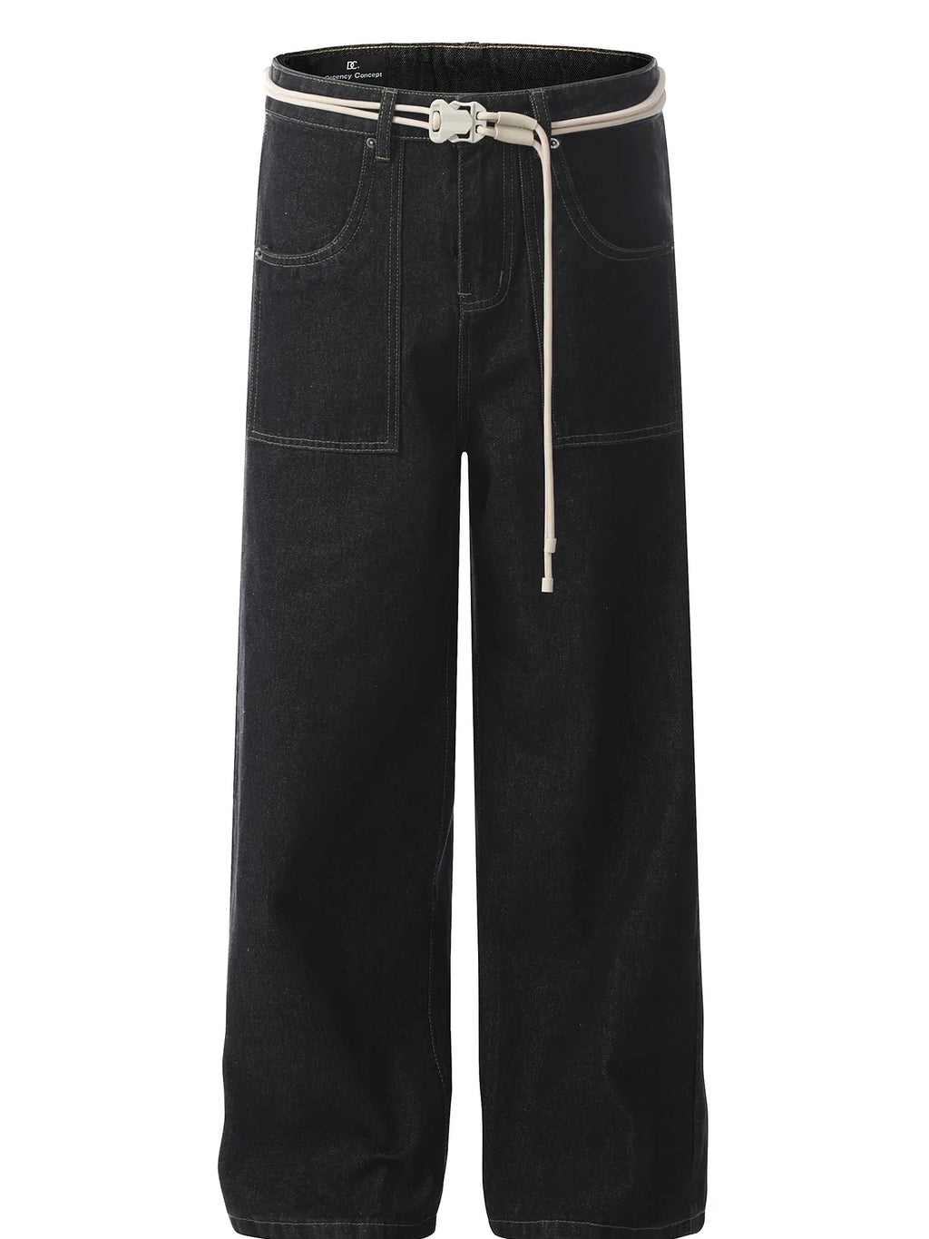 Men's High-Waisted Wide-Leg Jeans