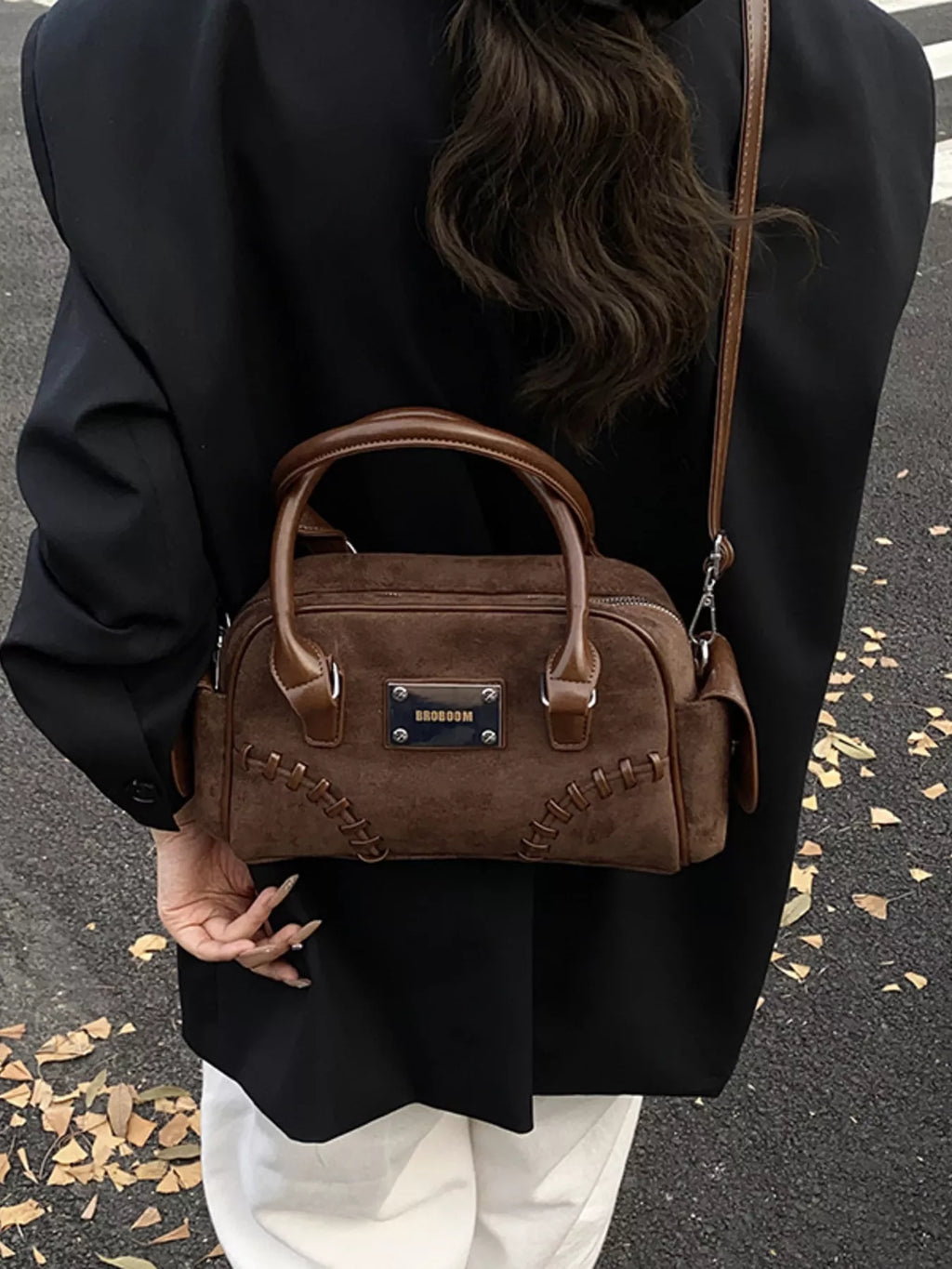Vintage Top Handle Crossbody Bag