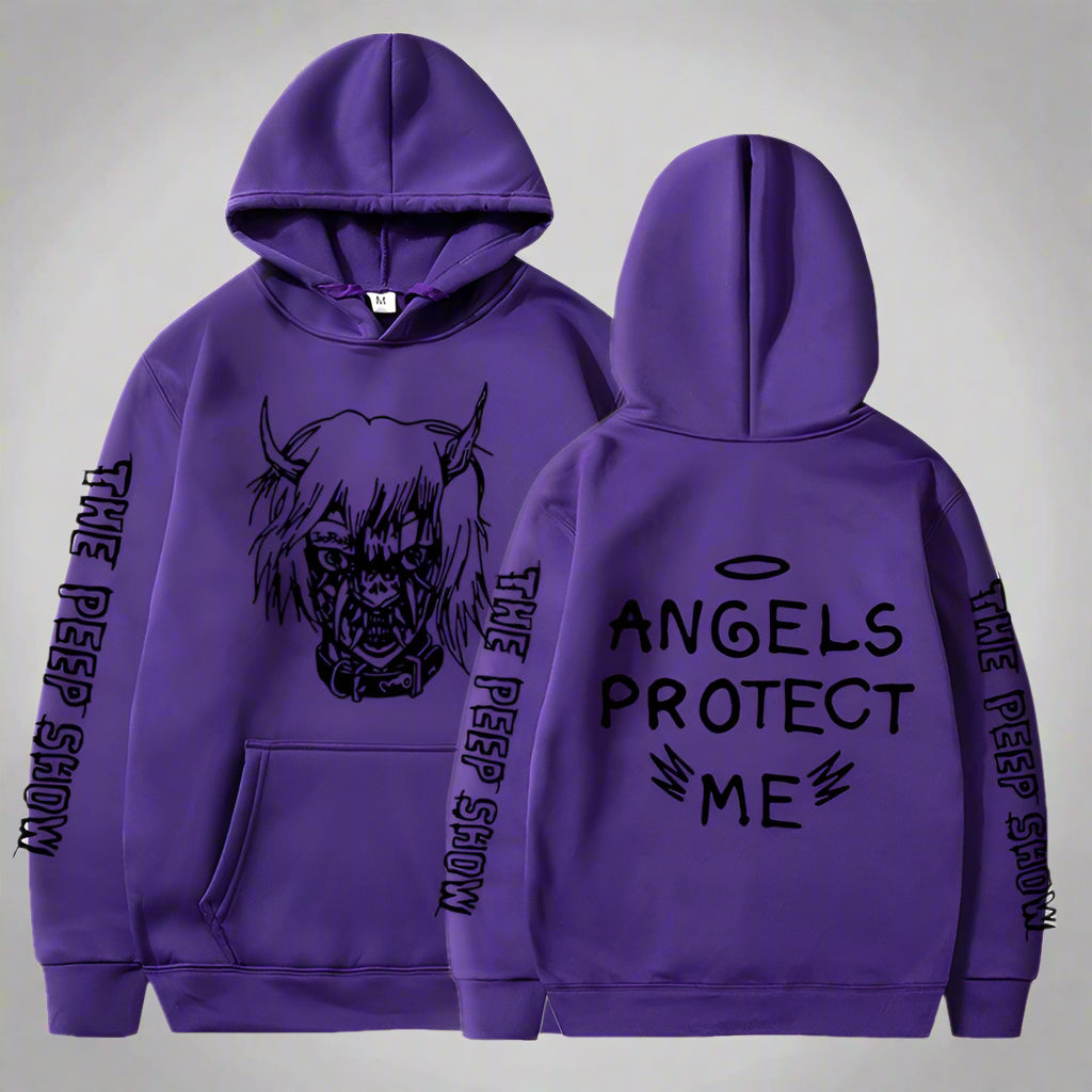 Angel and Devil Hoodie – Unisex Couple Graphic Pullover Sweatshirt