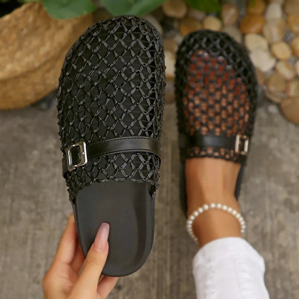 Round Toe Buckle Sandals