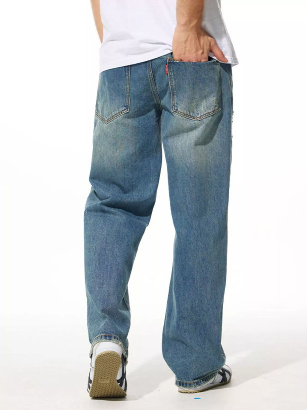 Men's Relaxed Fit Wash Jeans
