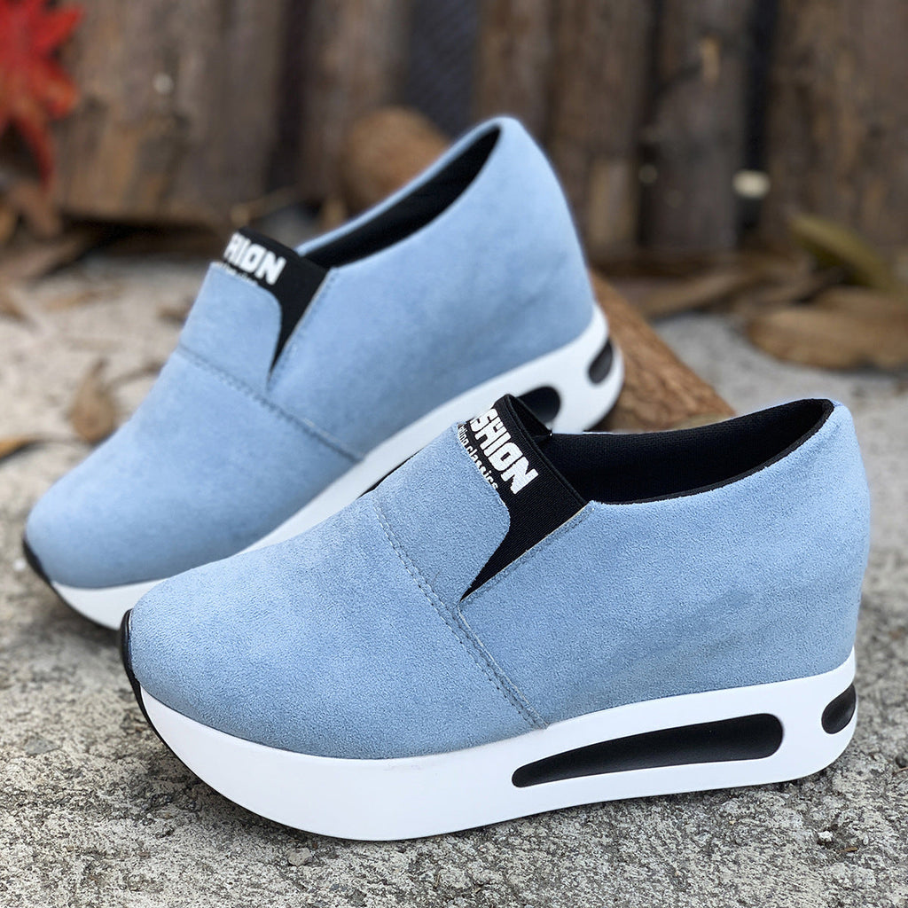 Round Toe Platform Slip-Ons