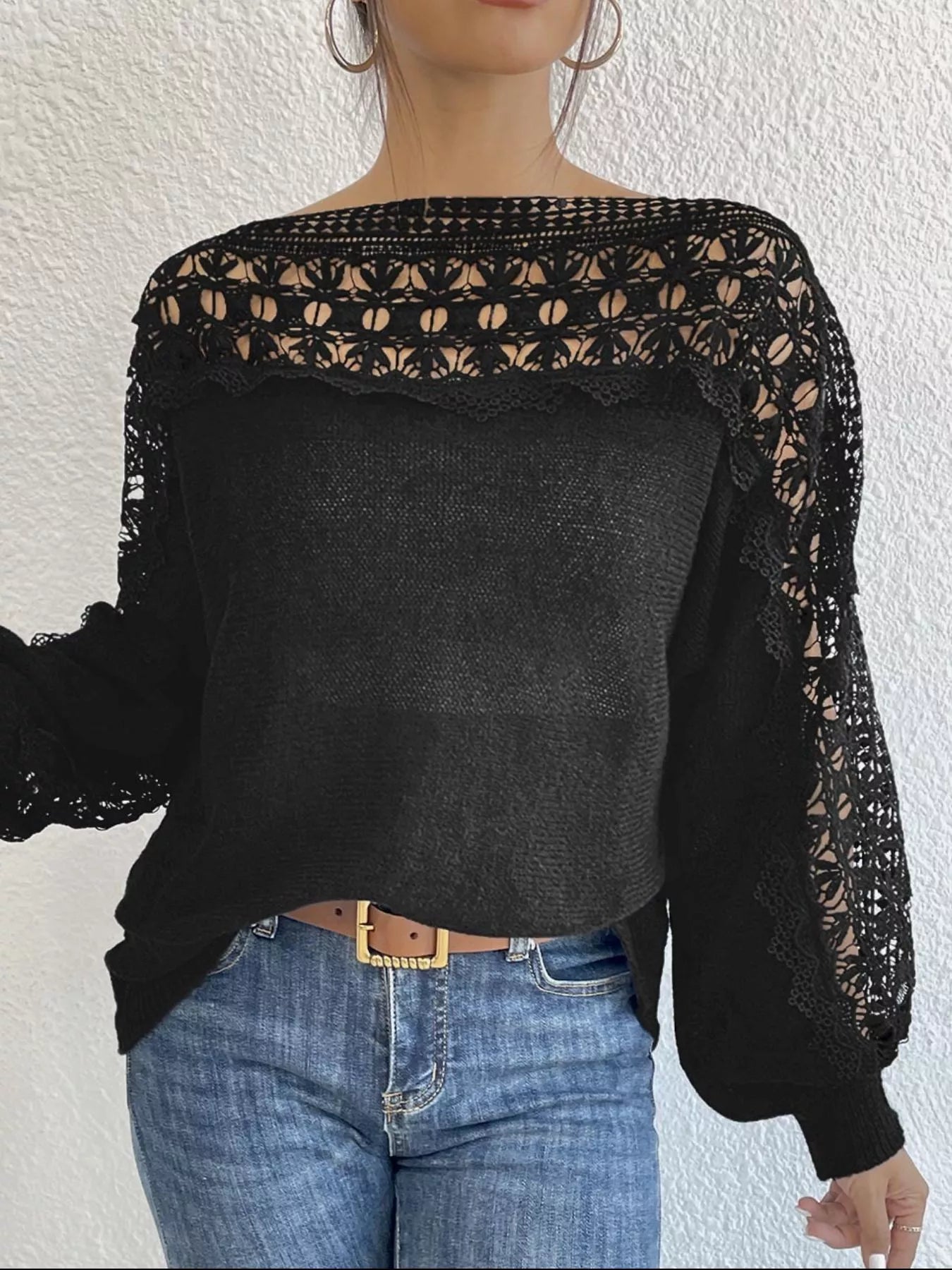 Crochet Long Sleeve Sweater