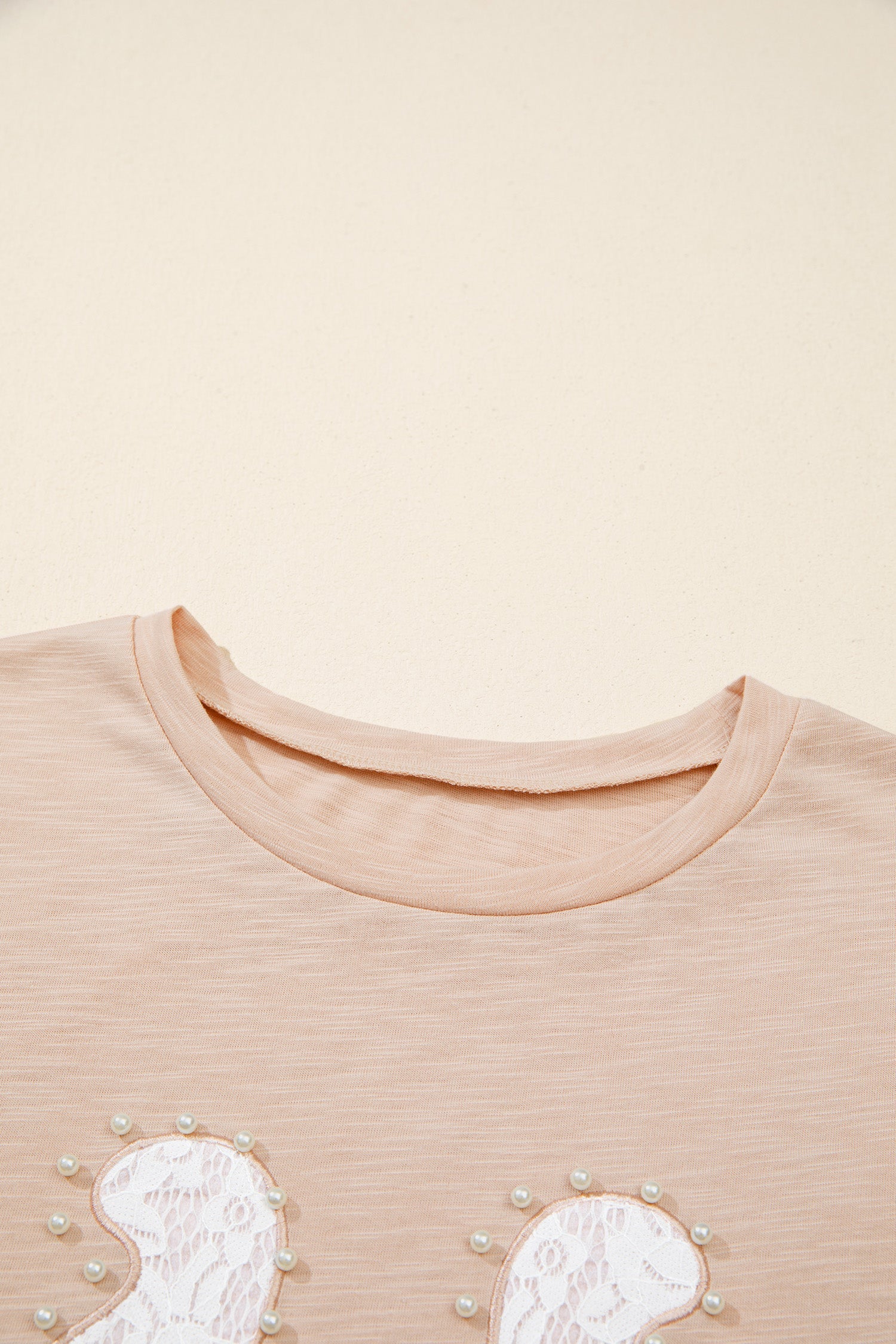 Western Lace Pearl Beaded Horse Shoe T-Shirt