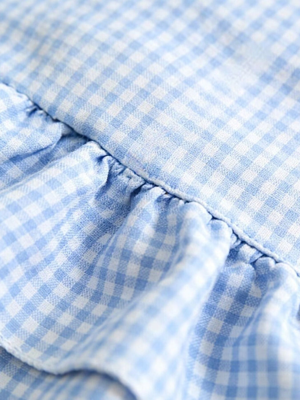 Children's Ruffled Gingham Sleeveless Dress