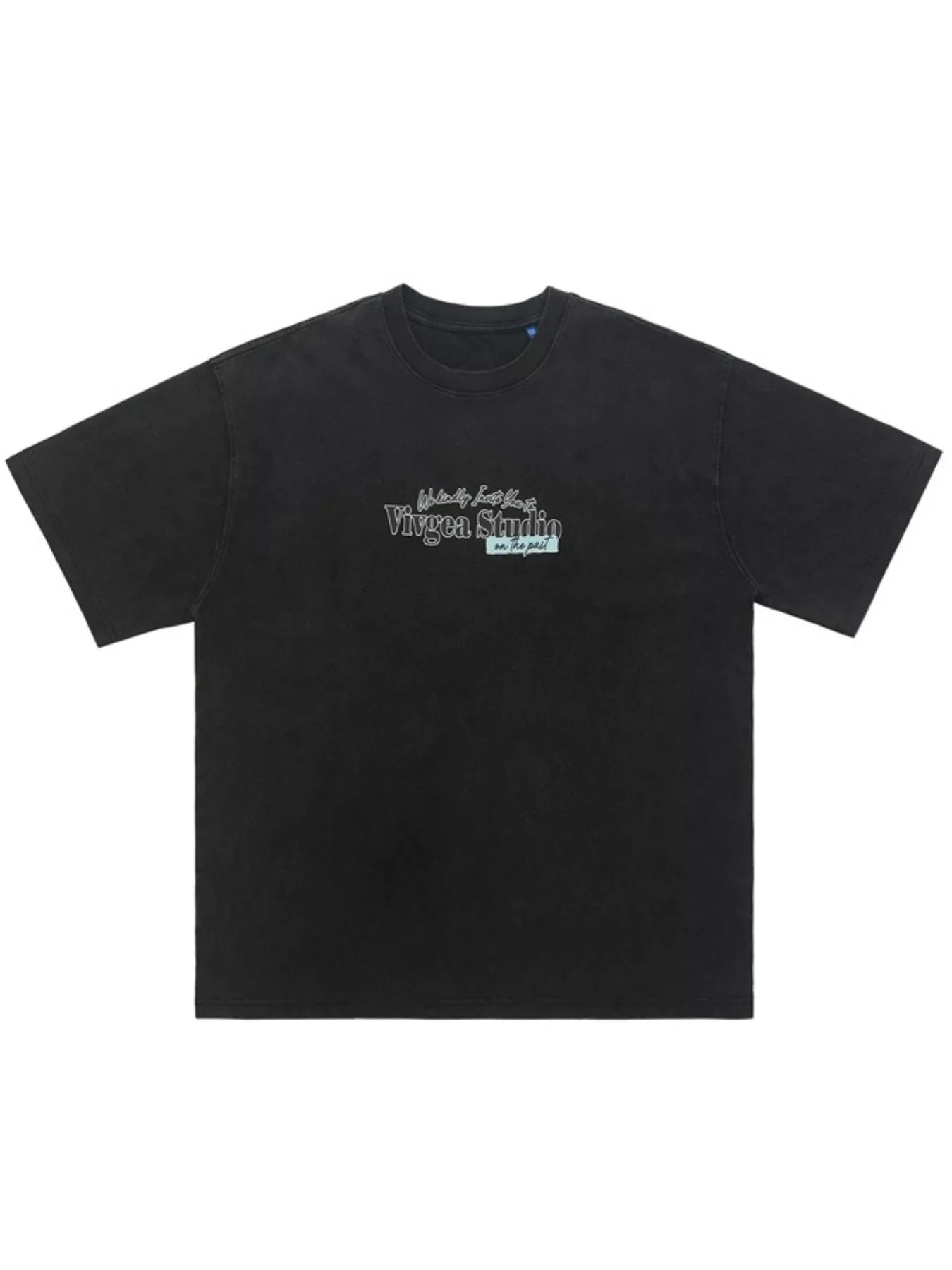 Men's Letter Round Neck Short Sleeve T-Shirt