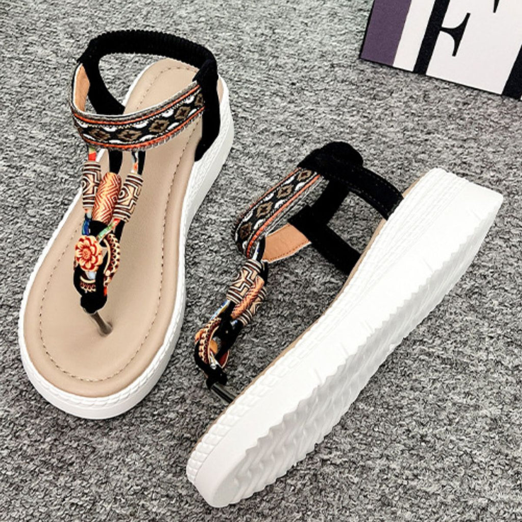 Toe Post Wedge Sandals