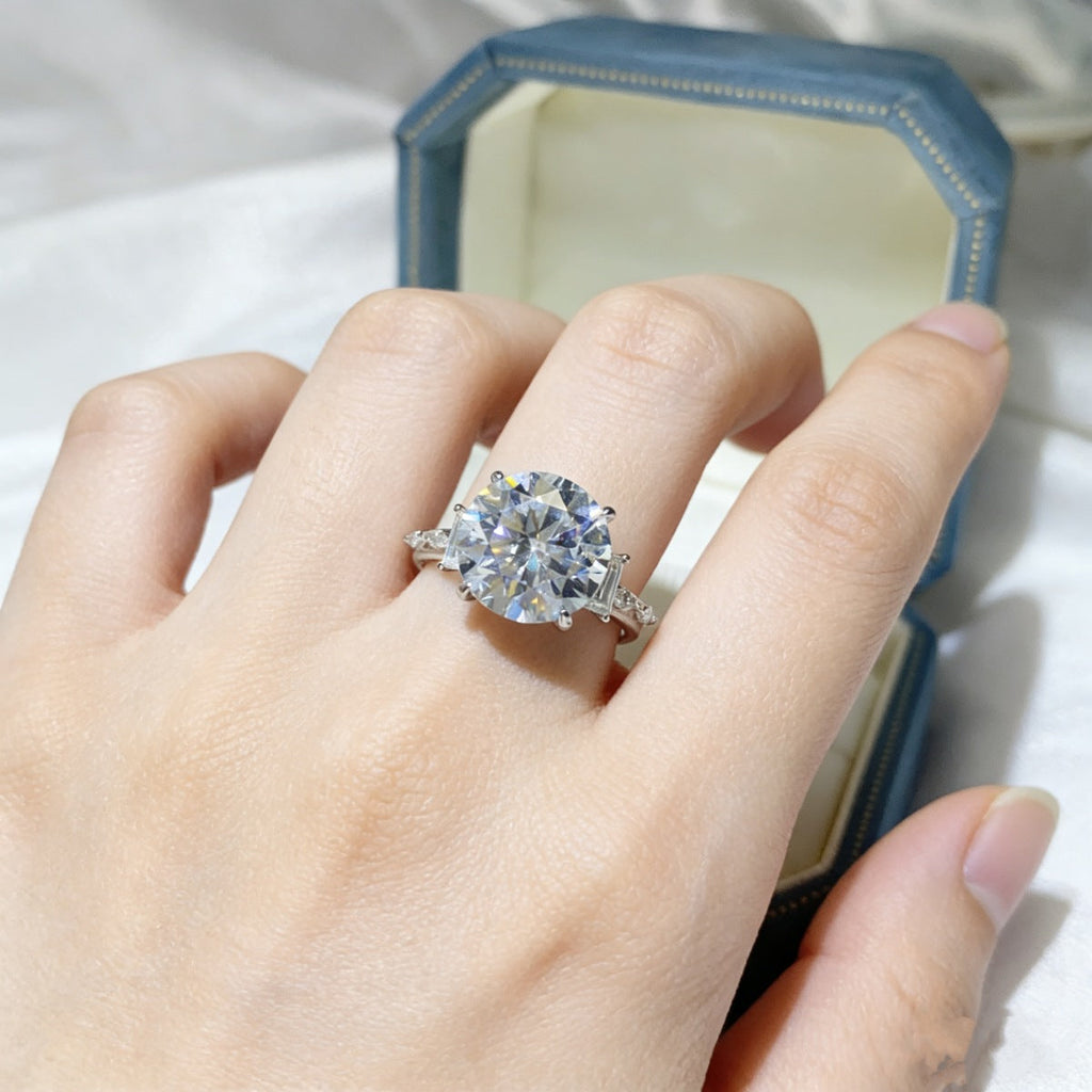 8 Carat Moissanite 925 Sterling Silver Ring