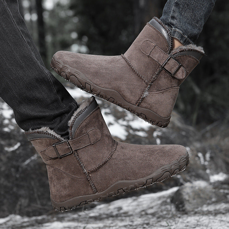Unisex Warm Fleece-Lined Snow Boots – Anti-Slip Winter Boots for Men & Women