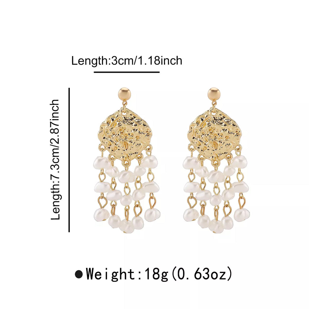 18K Gold-Plated Dangle Earrings