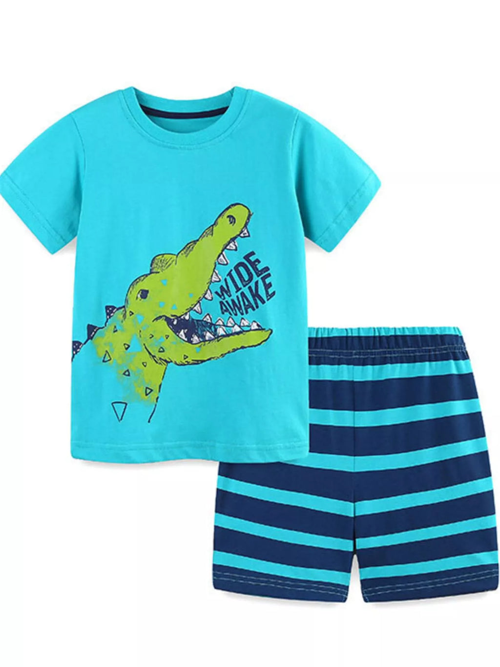 Children's Crocodile Graphic Tee and Shorts Set
