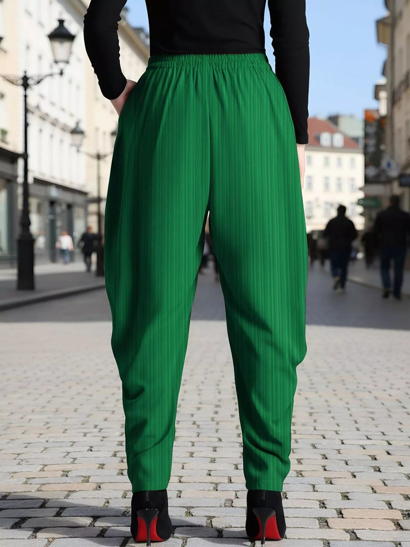 Plus Size Elastic Waist Causal Pants