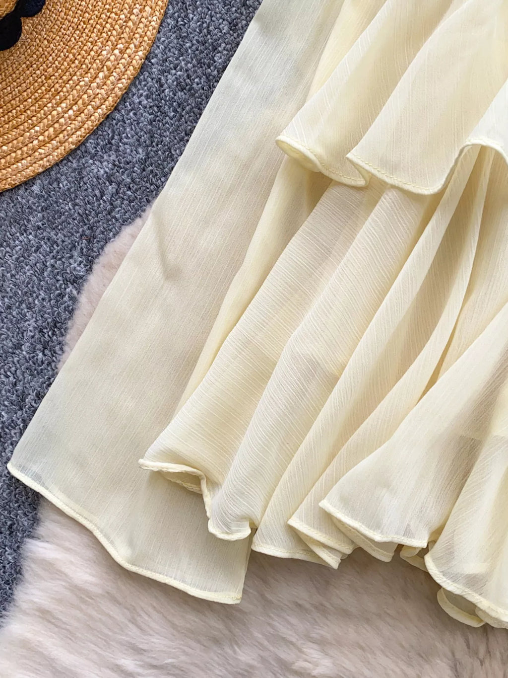 Ruffle Tiered Chiffon Blouse