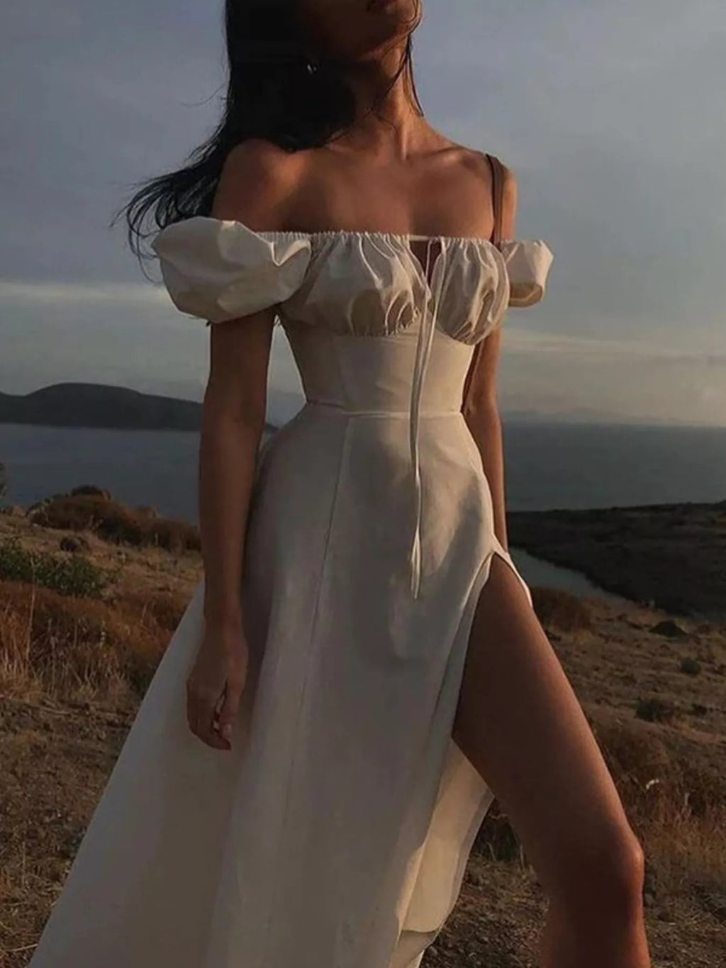 Full Size Slit Short Sleeve Midi Dress Plus Size