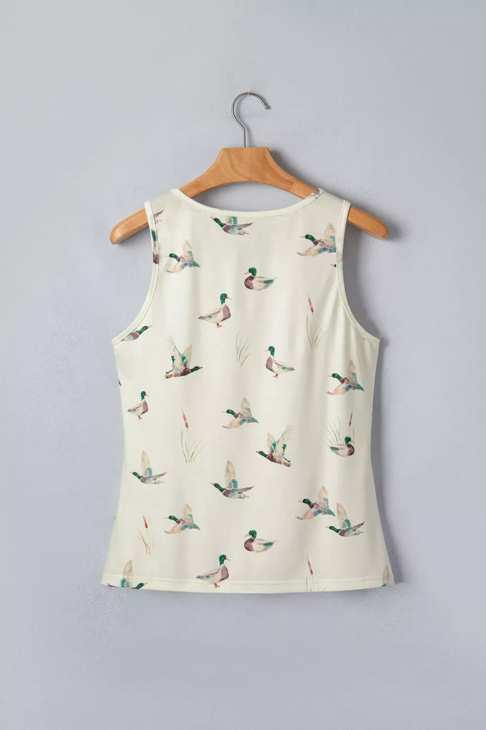 Mallard Print Western Style Tank Top
