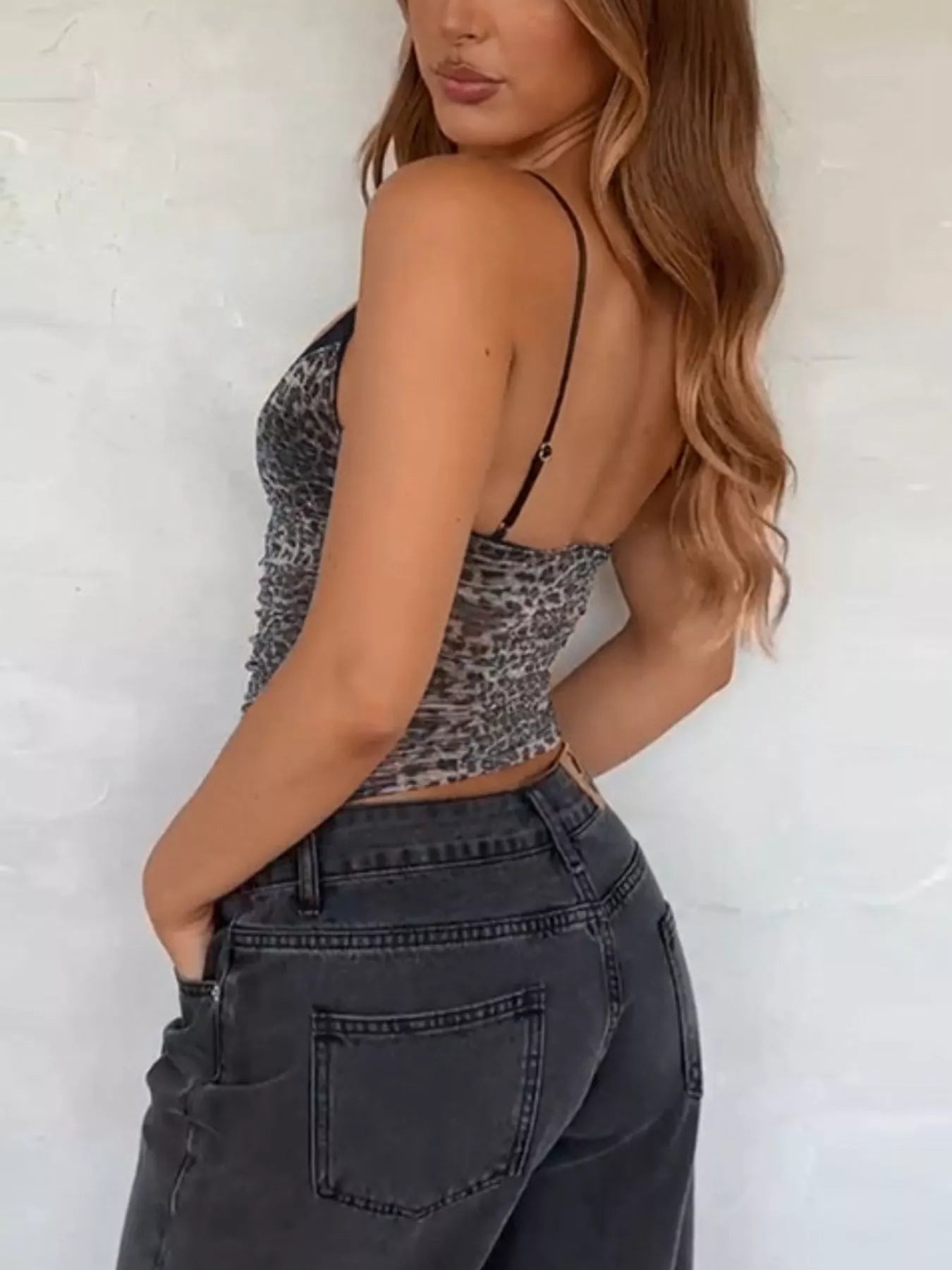 Sheer Leopard Print Cami