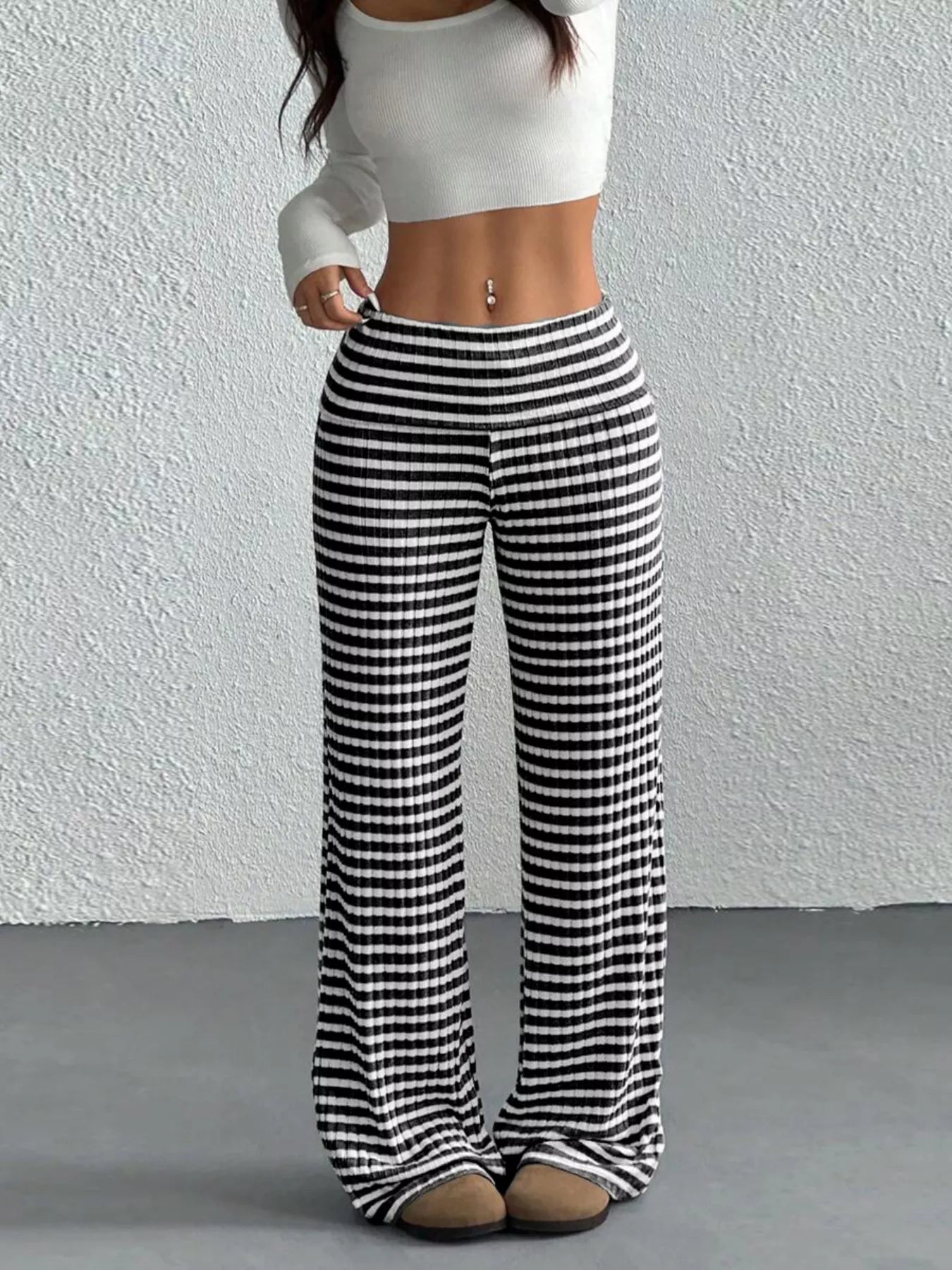 Striped Wide Leg Pants
