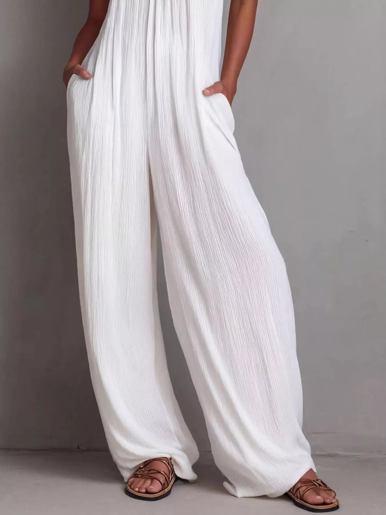 Sleeveless Wide-Leg Jumpsuit