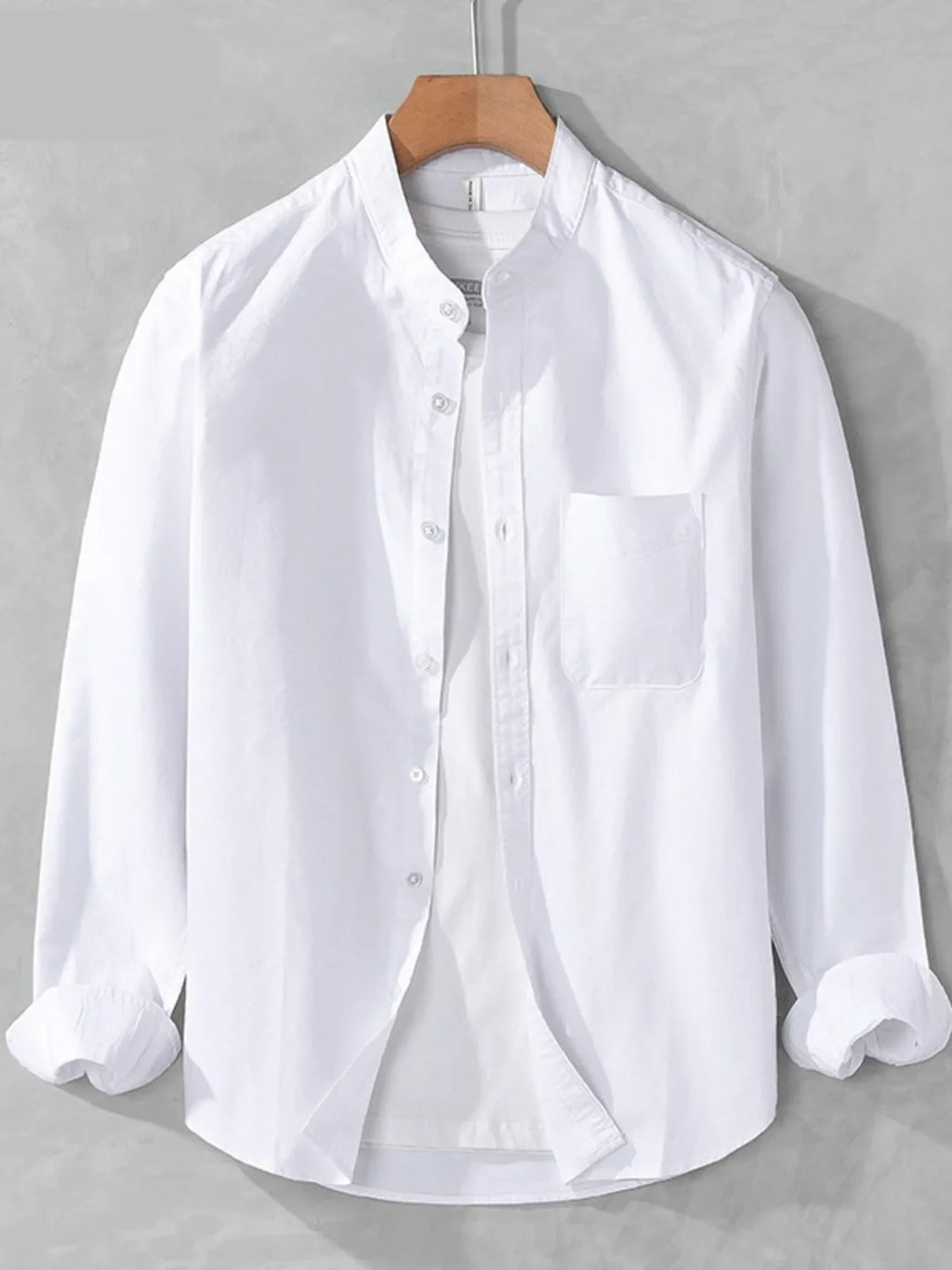 Men's Plus Size Button Up Long Sleeve Shirt