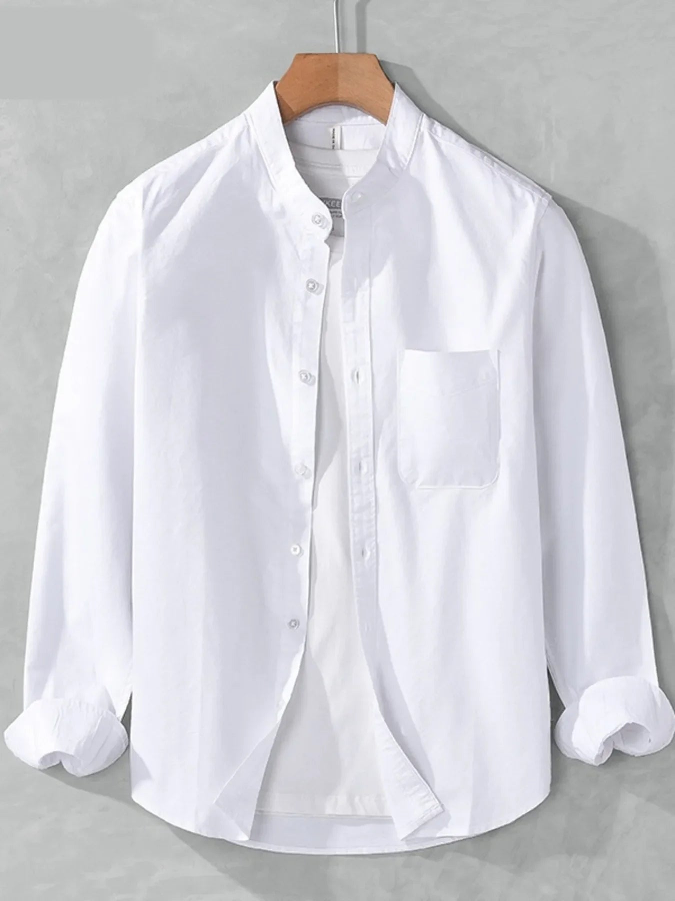 Men's Plus Size Button Up Long Sleeve Shirt