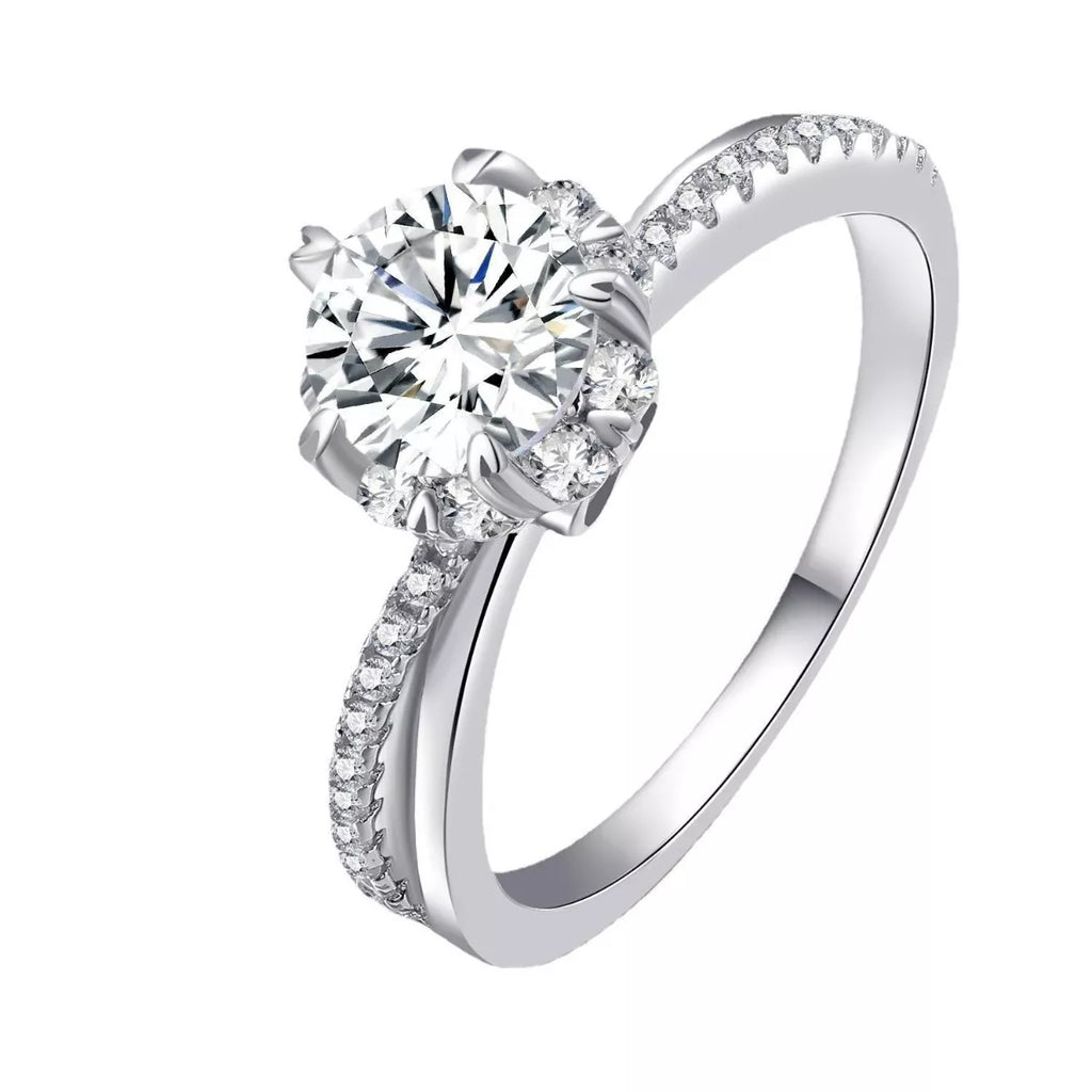 1 Carat 925 Sterling Silver Moissanite Ring