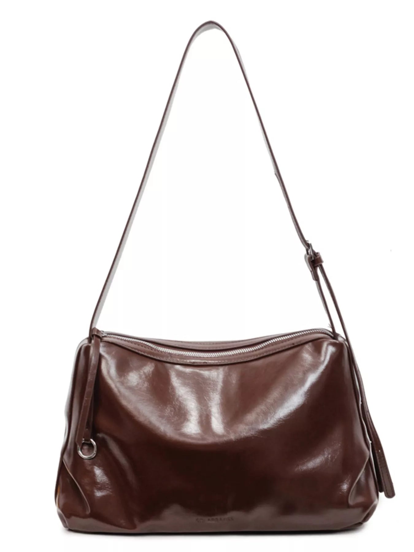 Sleek Faux Leather Hobo Shoulder Bag