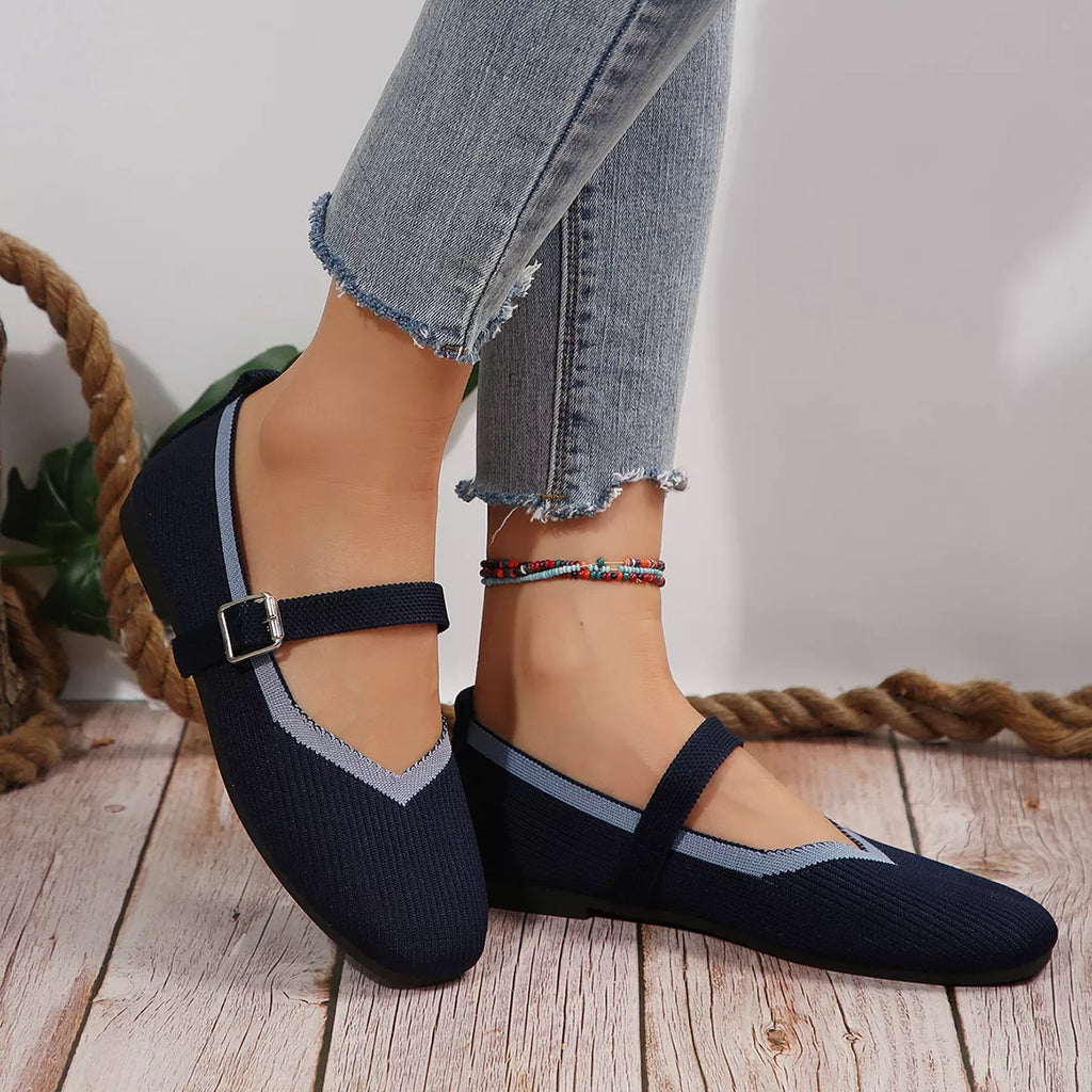 Round Toe Mesh Slip-Ons
