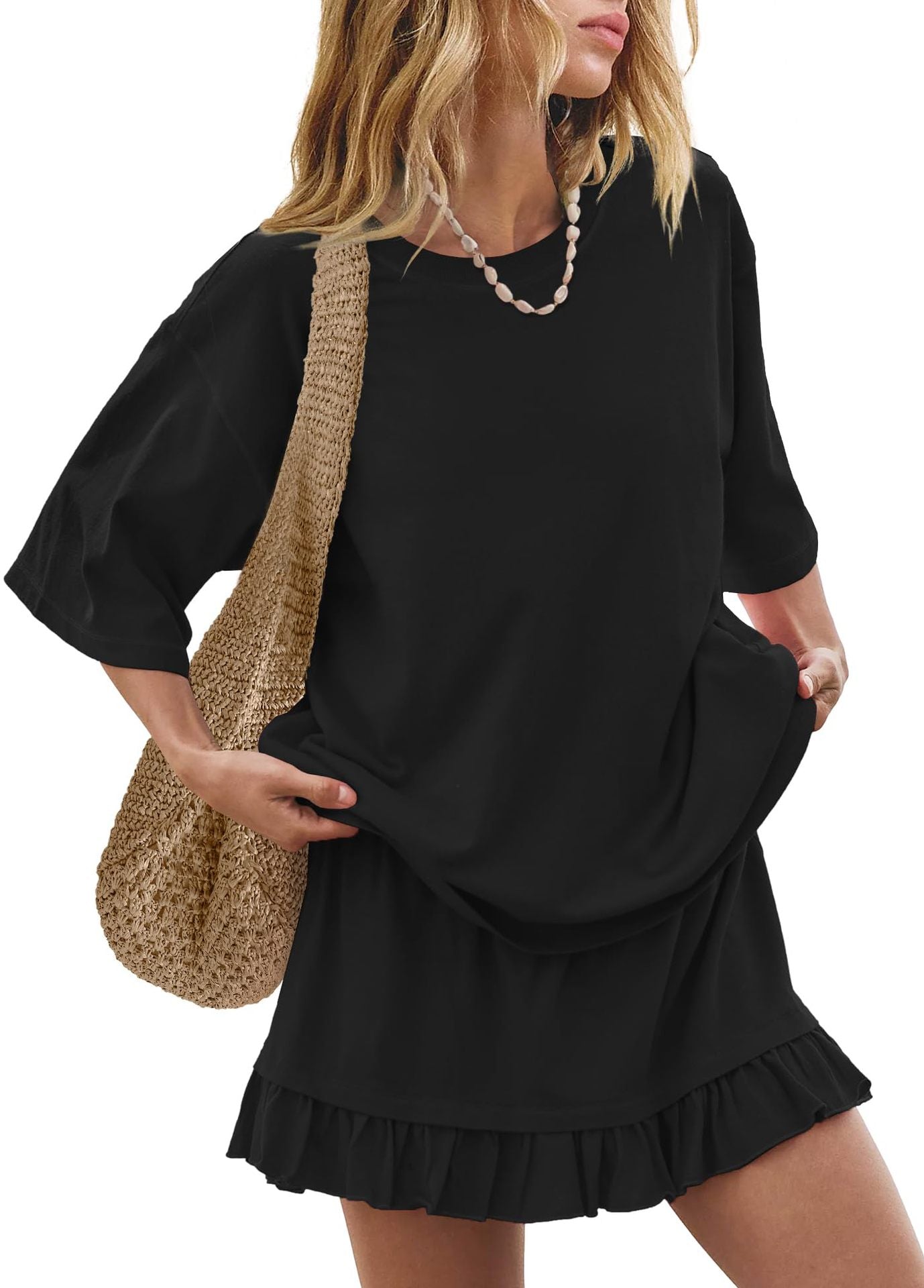 Round Neck Half Sleeve Tee and Skirt Set