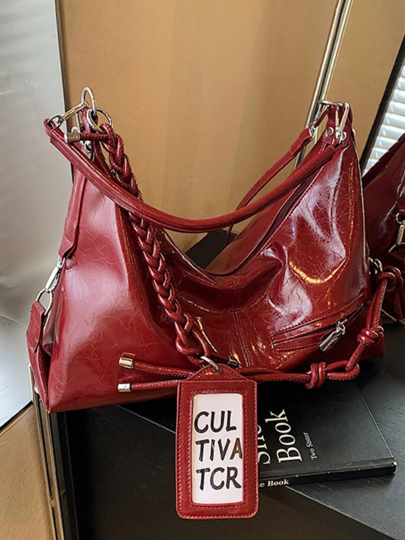 Vintage Braided Strap Shoulder Bag