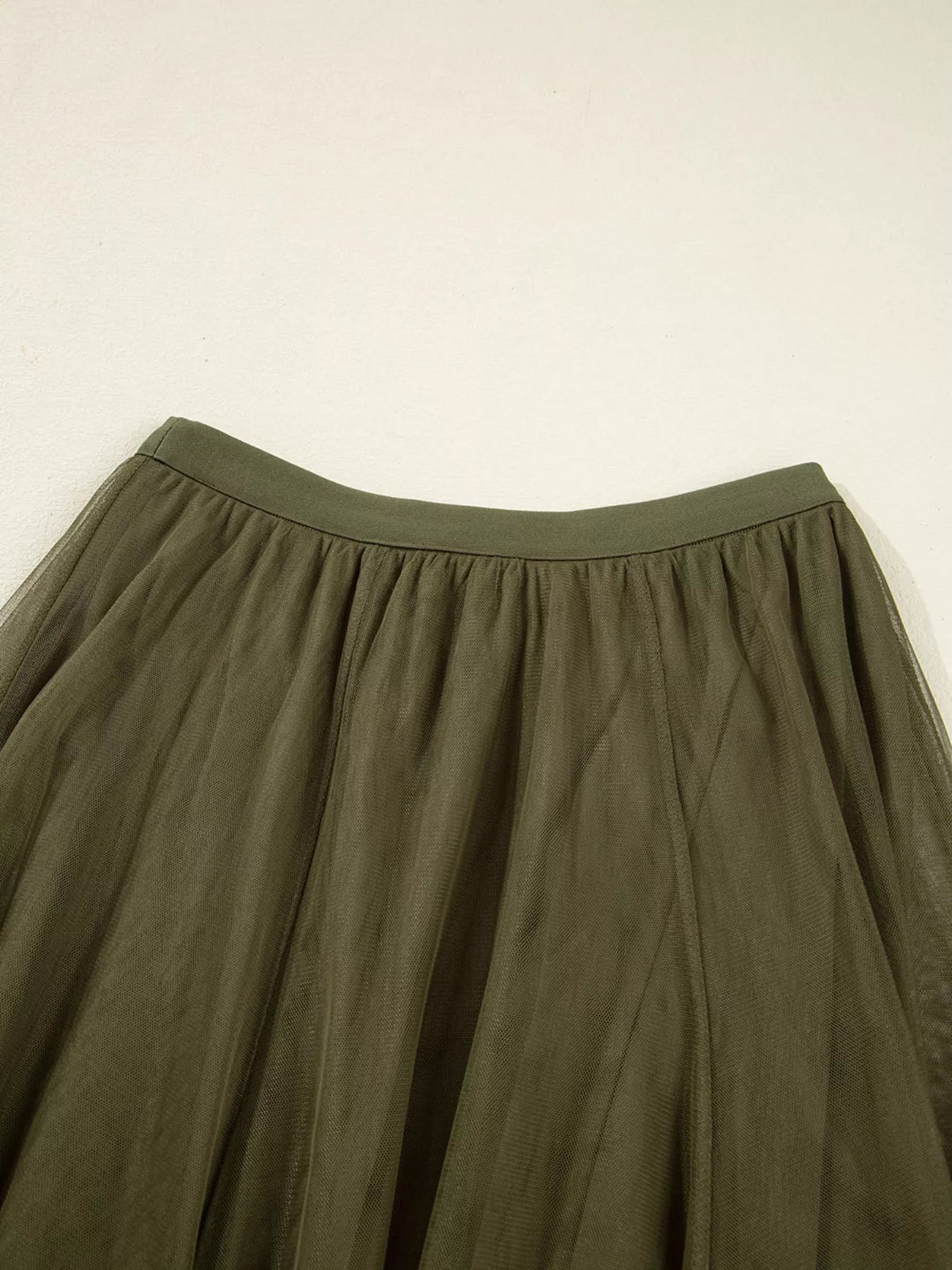 Tulle A-Line Midi Skirt