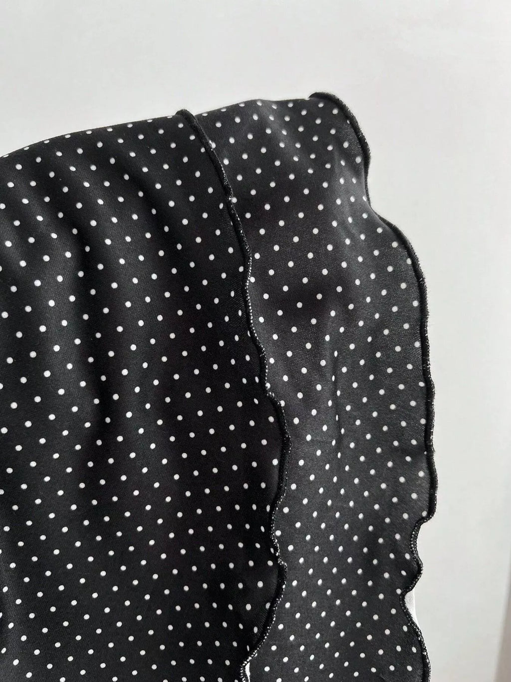 Polka Dot Cutout Front Halter Neck Dress
