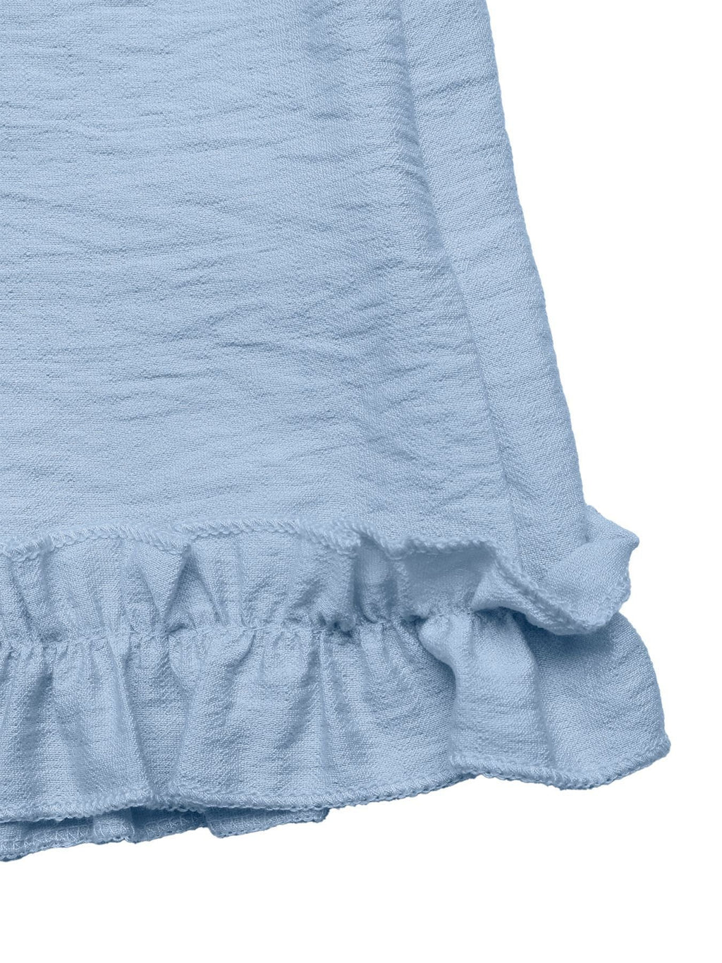 Smocked Strapless Ruffle Hem Romper