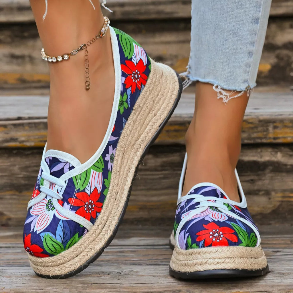 Round Toe Platform Slip-Ons