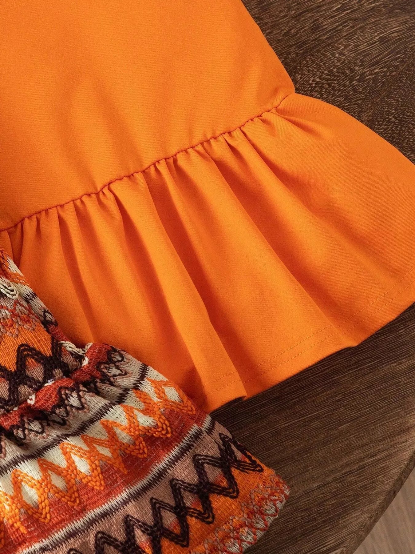 Children's Ruffled Hem Halter Neck Dress