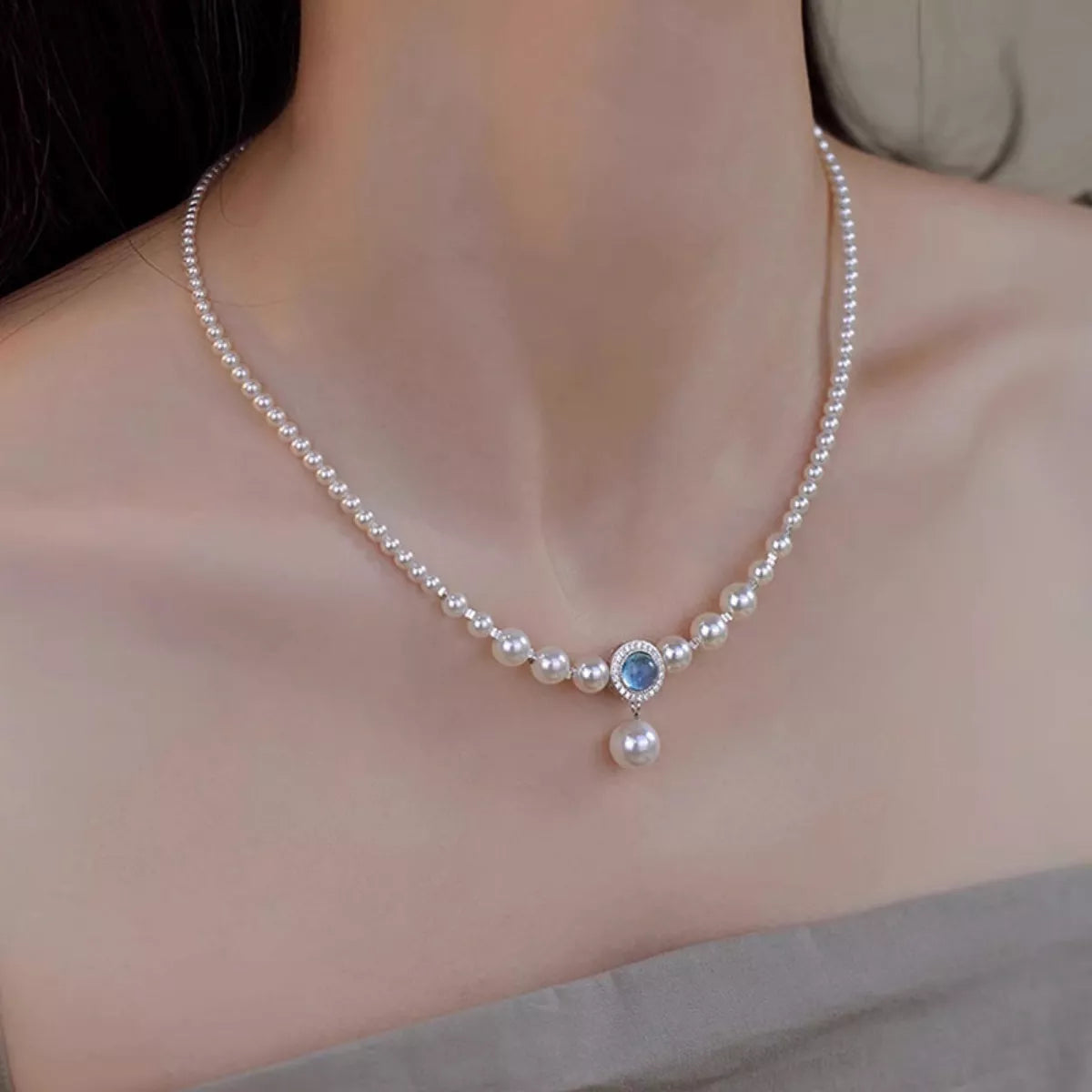 925 Sterling Silver Pearl Necklace