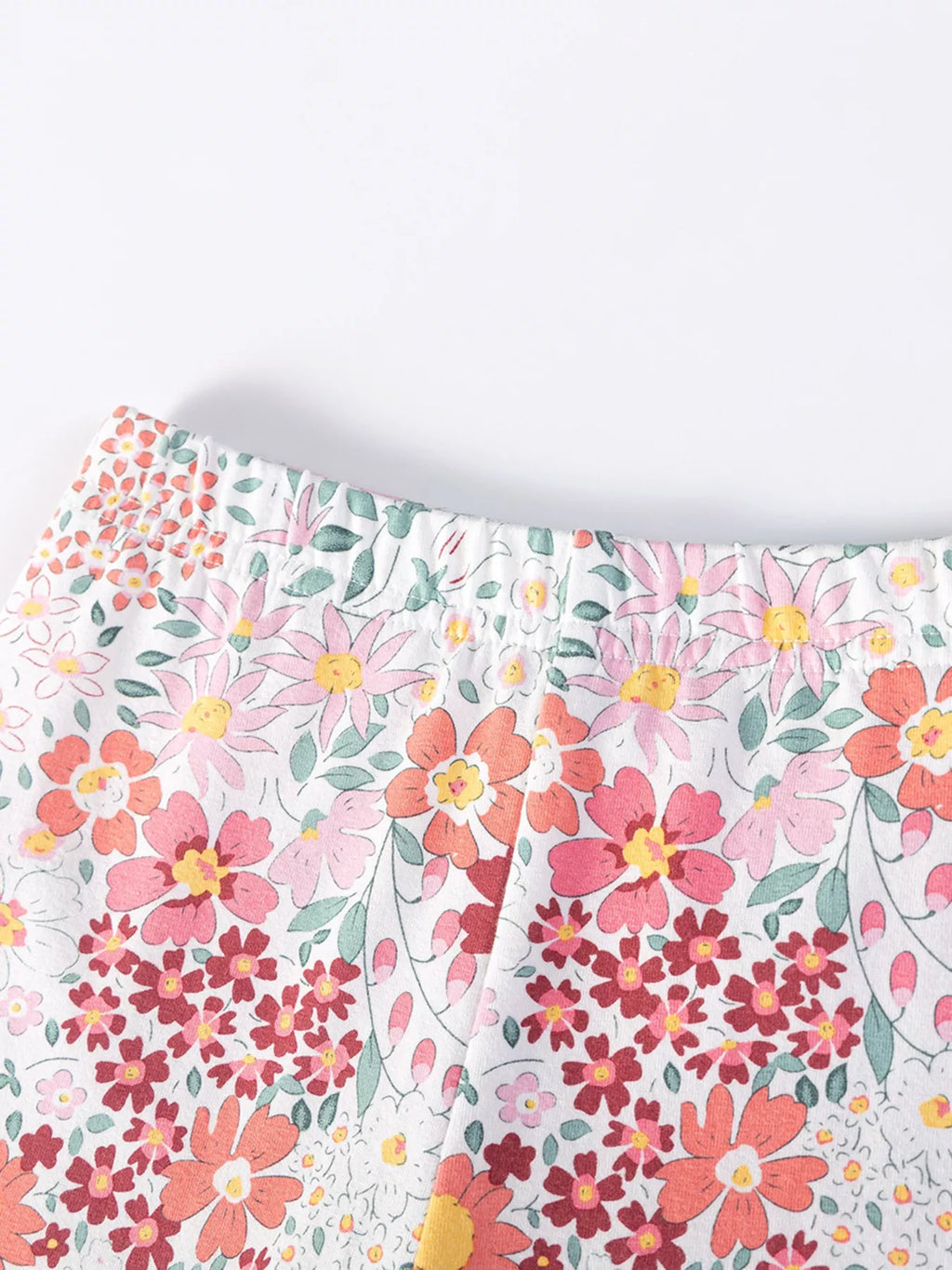 Children's Cat Top and Floral Capri Set