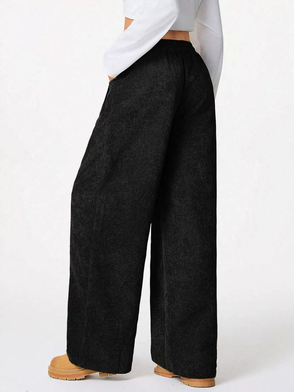 Casual Corduroy Wide Leg Pants