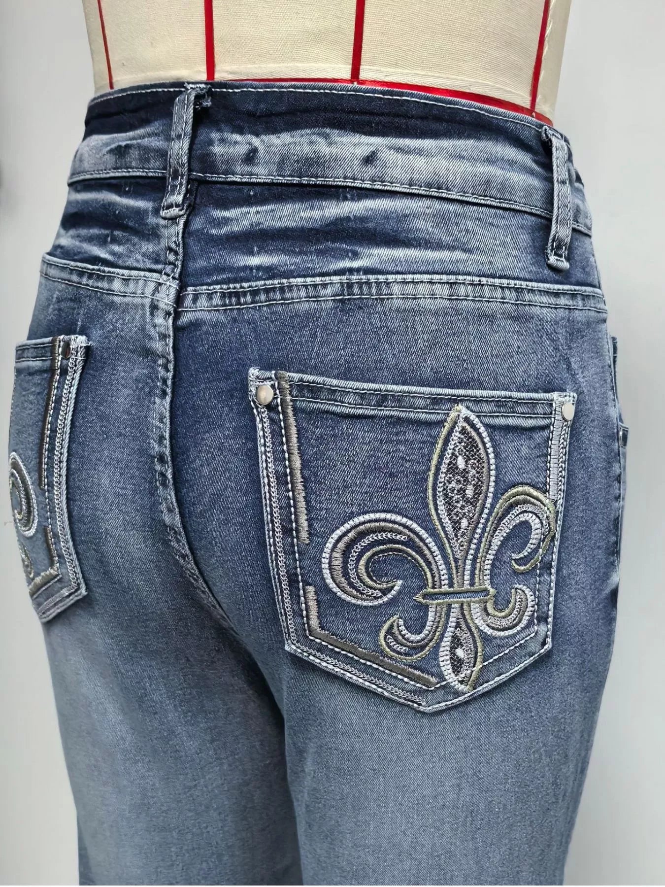 High-Waisted Flare Leg Jeans