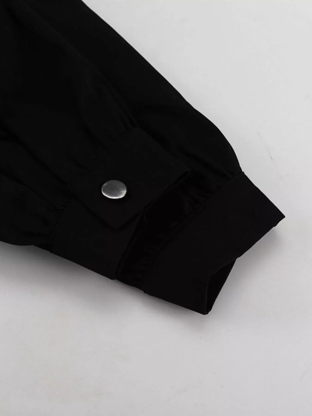 Puff Sleeve Contrast Collar Dress