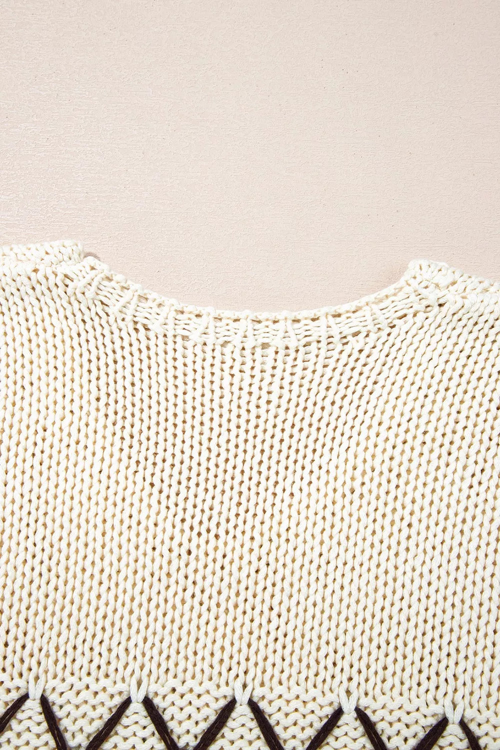 V-Neck Knit Long Sleeve Sweater