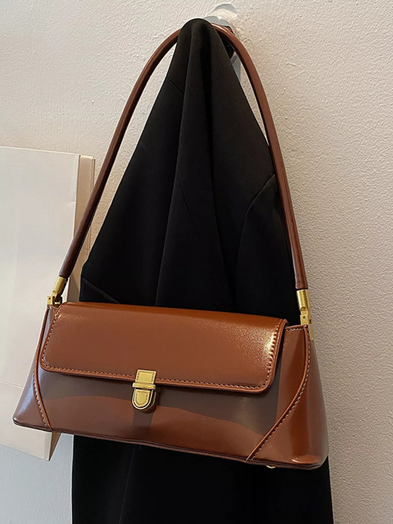 Leather Flap Shoulder Bag