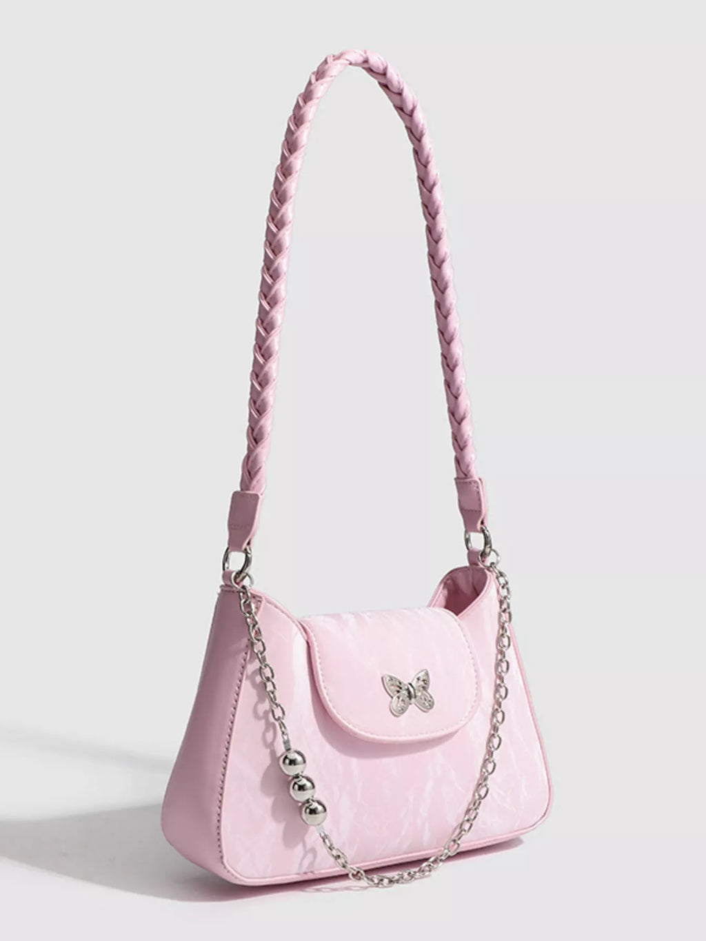 Butterfly Decor Chain Shoulder Bag