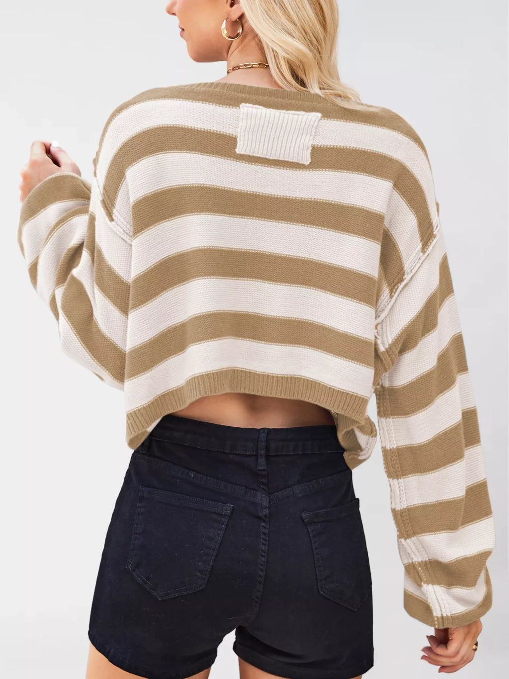 Striped Dropped Shoulder Sweater