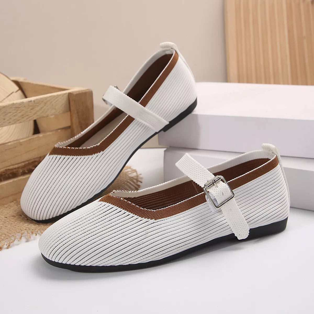 Round Toe Mesh Slip-Ons