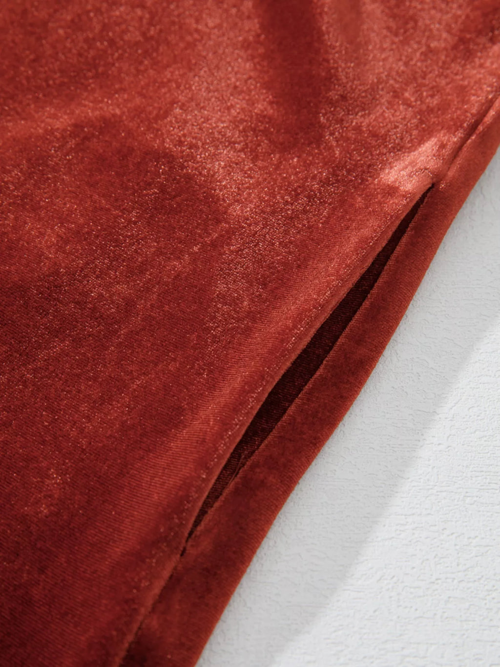 Tie Neck Puff Sleeve Velvet Dress