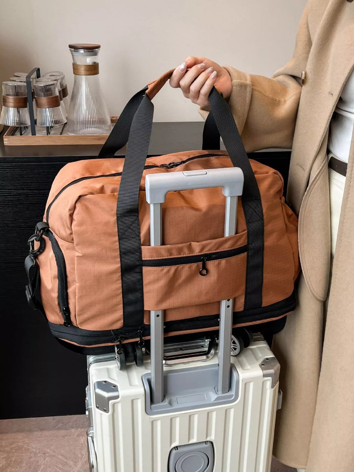 Rolling Nylon Travel Bag