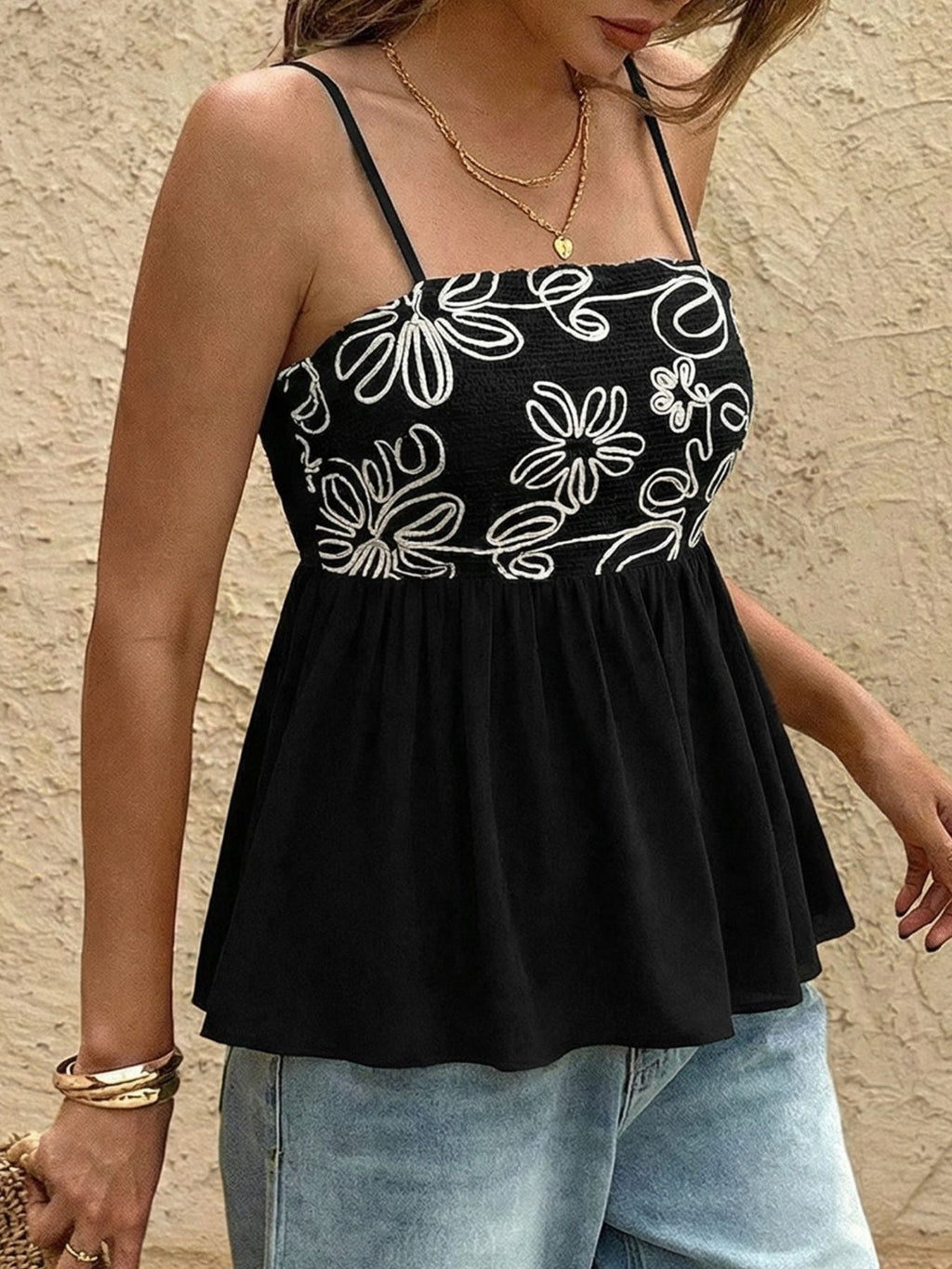 Floral Peplum Cami